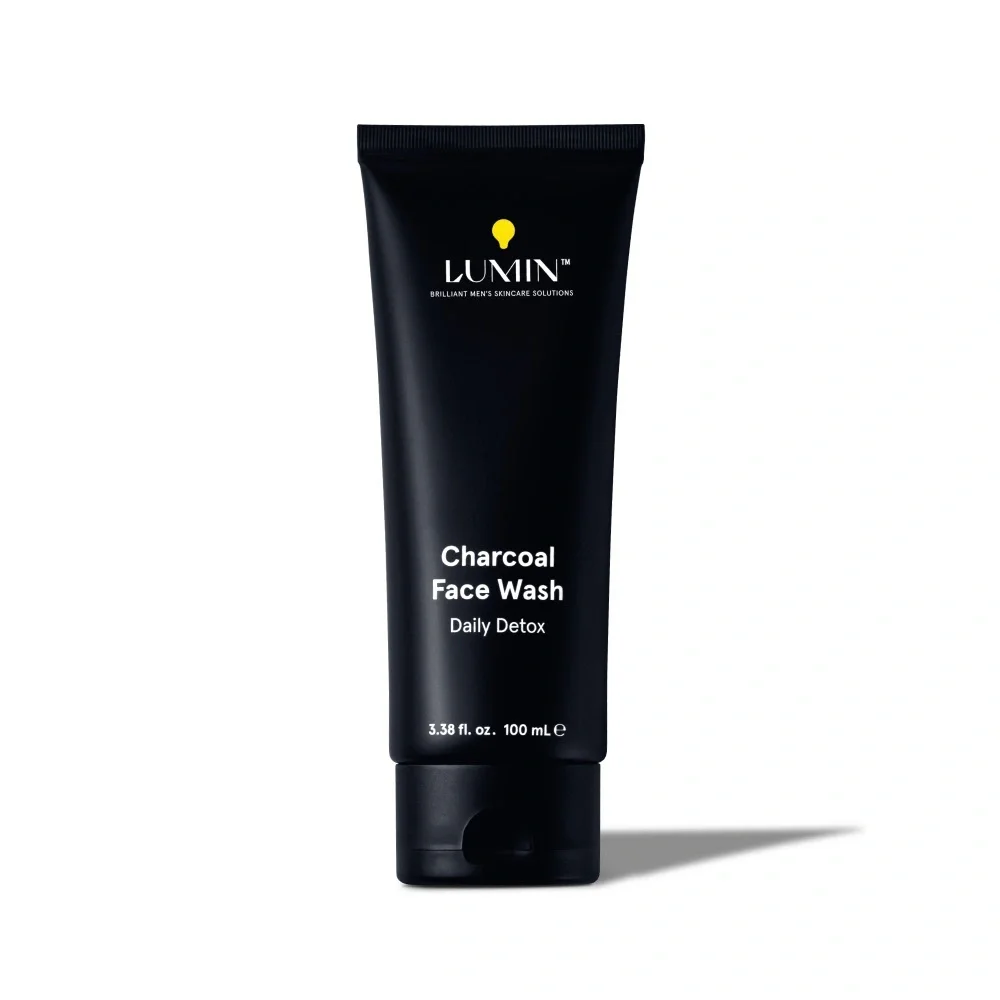 LUMIN Skin care Defense For Men Charcoal Face Wash Daily Detox 3.38 Fl.Oz No Box